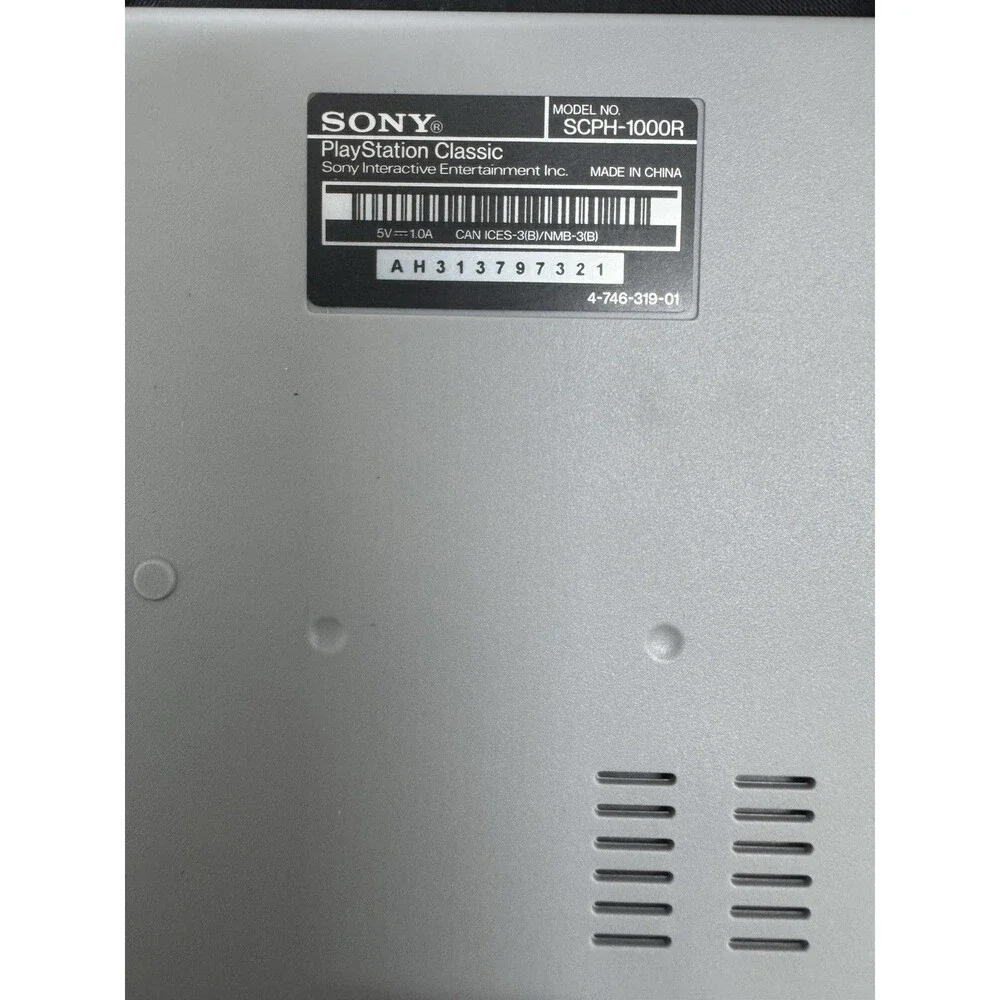 Sony PlayStation Classic Gray Console Gaming System SCPH-1000R + 2 Controllers